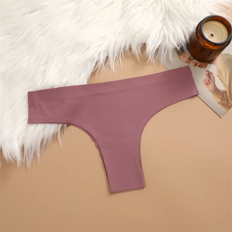 Seamless Brazilian Panties – Ultra Thin Ice Silk Low Waist G String for Women - ZOOMNSTORE