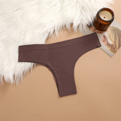 Seamless Brazilian Panties – Ultra Thin Ice Silk Low Waist G String for Women - ZOOMNSTORE