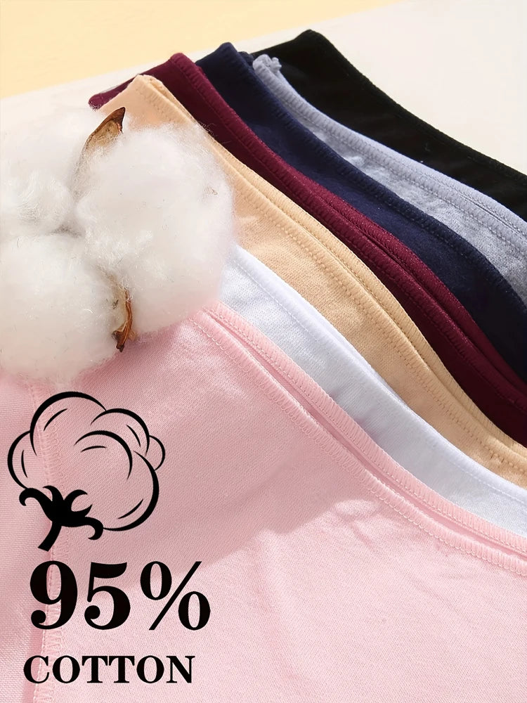 Seamless Cotton Panties – Low Waist Breathable Women's Briefs, Soft Stretchy Underwear - ZOOMNSTORE