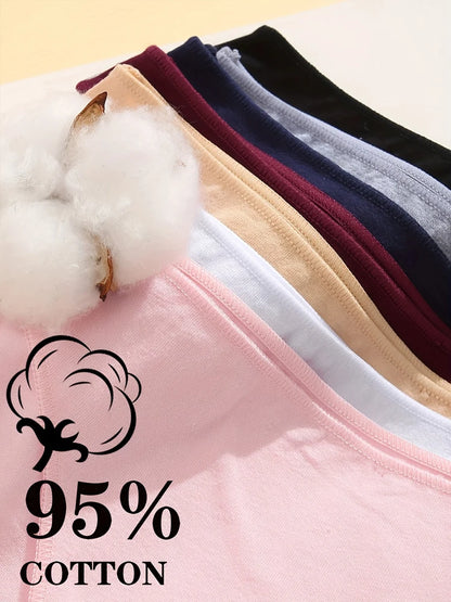 Seamless Cotton Panties – Low Waist Breathable Women's Briefs, Soft Stretchy Underwear - ZOOMNSTORE