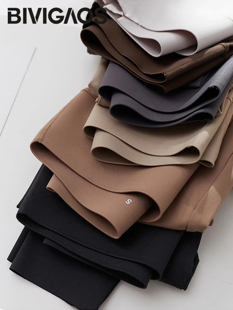 Seamless Leggings Women – High Waist Brushed Shark Fitness Pants | Slim Fit - ZOOMNSTORE