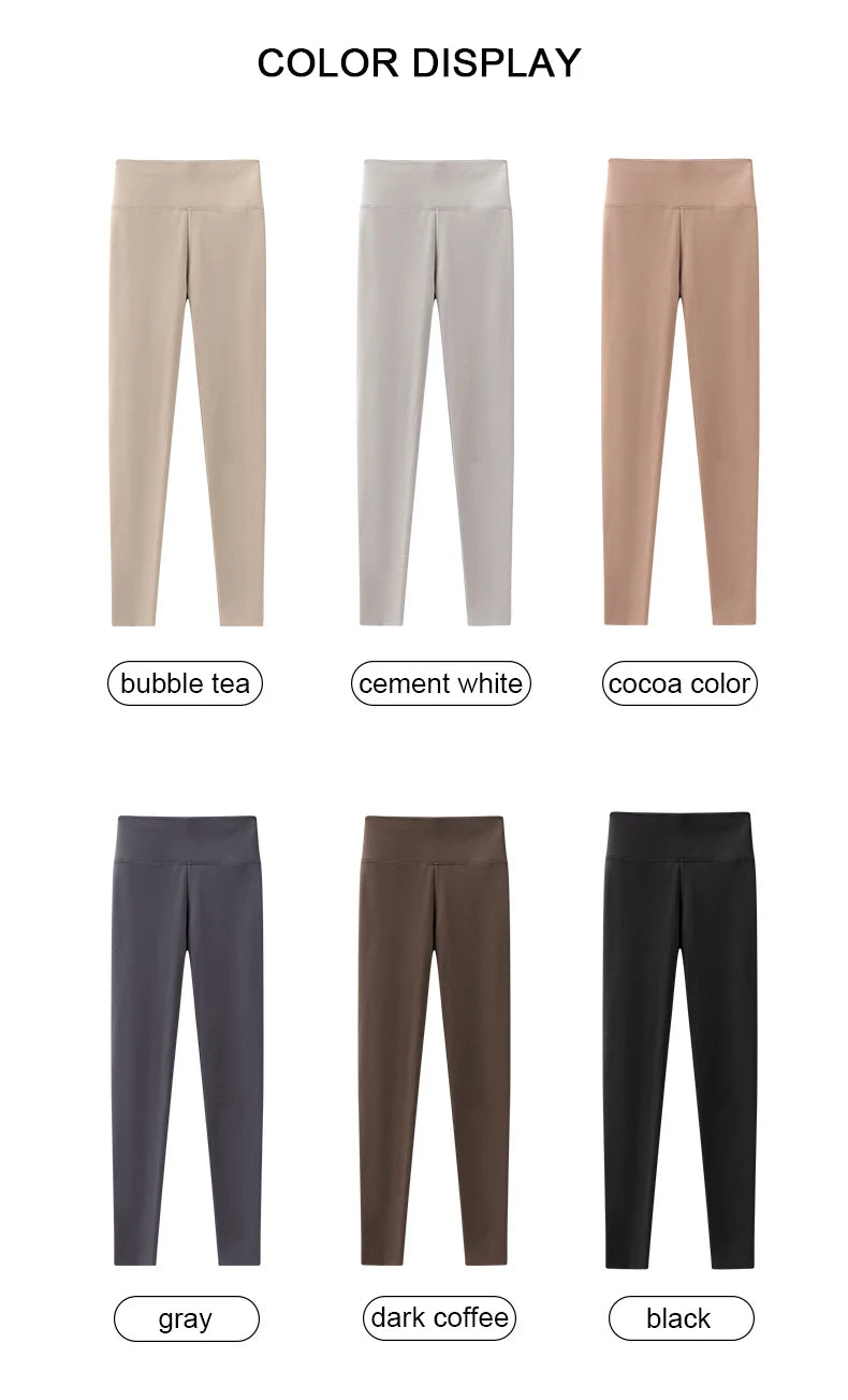 Seamless Leggings Women – High Waist Brushed Shark Fitness Pants | Slim Fit - ZOOMNSTORE