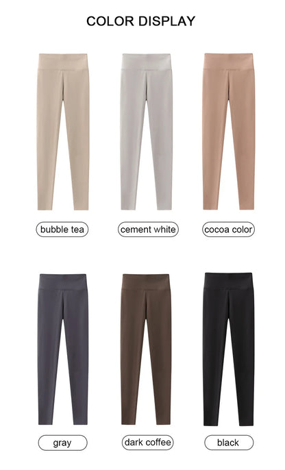 Seamless Leggings Women – High Waist Brushed Shark Fitness Pants | Slim Fit - ZOOMNSTORE