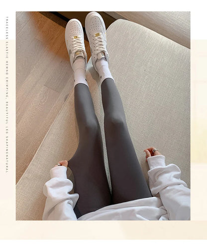 Seamless Leggings Women – High Waist Brushed Shark Fitness Pants | Slim Fit - ZOOMNSTORE