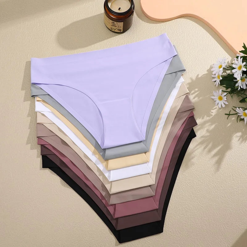 Seamless Low Waist Panties – 6Pcs Women's Breathable Briefs Set | High Elastic Lingerie - ZOOMNSTORE