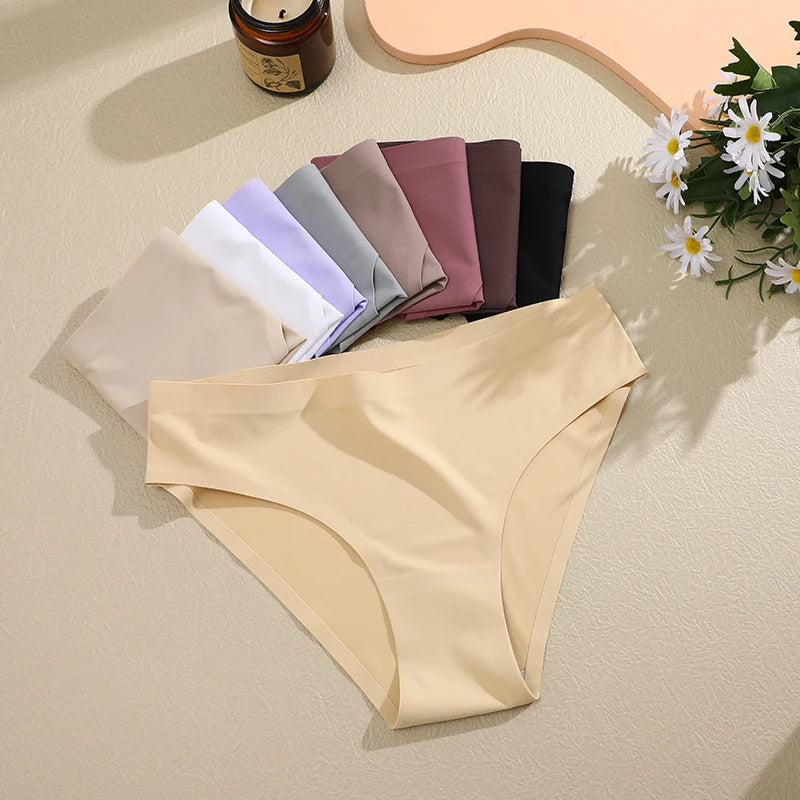 Seamless Low Waist Panties – 6Pcs Women's Breathable Briefs Set | High Elastic Lingerie - ZOOMNSTORE