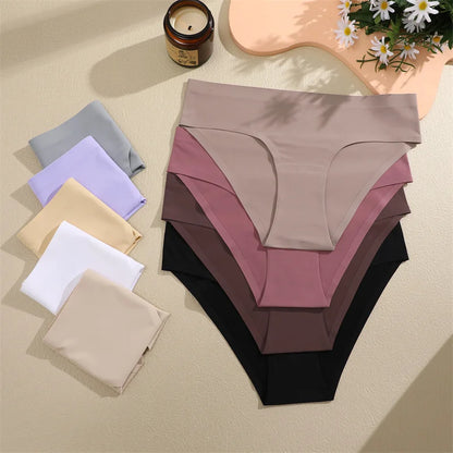 Seamless Low Waist Panties – 6Pcs Women's Breathable Briefs Set | High Elastic Lingerie - ZOOMNSTORE