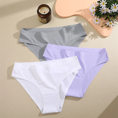 Seamless Low Waist Panties – 6Pcs Women's Breathable Briefs Set | High Elastic Lingerie - ZOOMNSTORE
