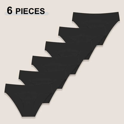 Seamless Low Waist Panties – 6Pcs Women's Breathable Briefs Set | High Elastic Lingerie - ZOOMNSTORE