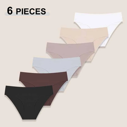 Seamless Low Waist Panties – 6Pcs Women's Breathable Briefs Set | High Elastic Lingerie - ZOOMNSTORE