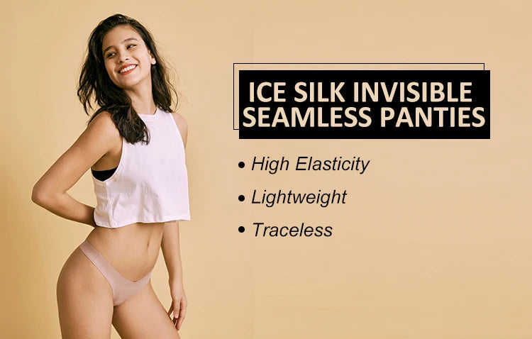 Seamless Low Waist Panties – Laser Cut Ice Silk Briefs For Women Comfort - ZOOMNSTORE