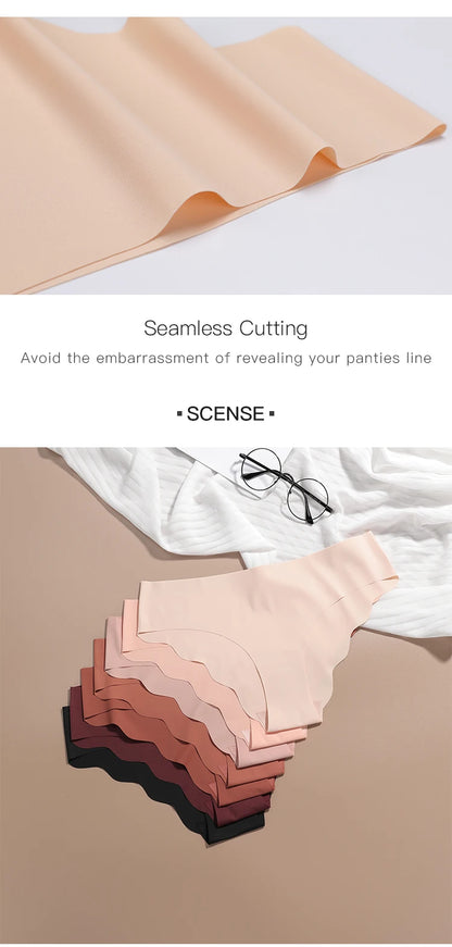 Seamless Low Waist Panties – Laser Cut Ice Silk Briefs For Women Comfort - ZOOMNSTORE