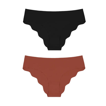 Seamless Low Waist Panties – Laser Cut Ice Silk Briefs For Women Comfort - ZOOMNSTORE