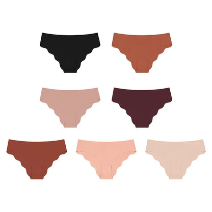 Seamless Low Waist Panties – Laser Cut Ice Silk Briefs For Women Comfort - ZOOMNSTORE