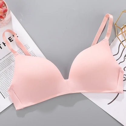 Women Seamless Bra Sexy No Wire Push Up Underwear Girls Students Breathable Thin 12 Colors Bras - ZOOMNSTORE