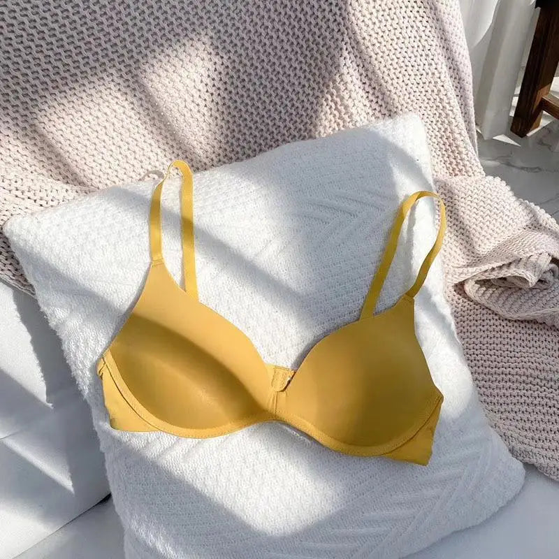 Women Seamless Bra Sexy No Wire Push Up Underwear Girls Students Breathable Thin 12 Colors Bras - ZOOMNSTORE