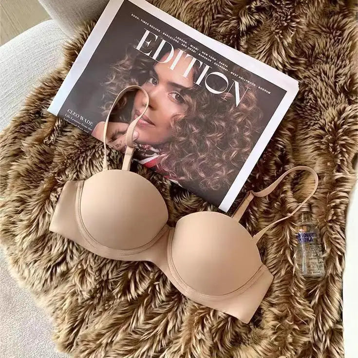 Seamless Push Up Bras For Women 1/2 Cup Underwear Padded Bra Comfort Invisible Brassiere Non-wire Fixed Cup Sexy Lingerie - ZOOMNSTORE