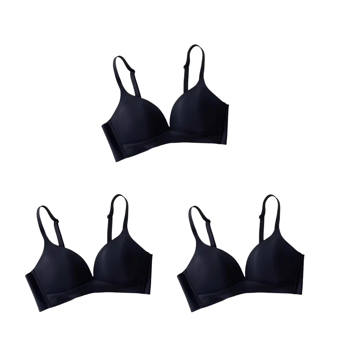 Seamless Push-Up Bras Set - Non-Wire Glossy Comfort Lingerie for Women - ZOOMNSTORE
