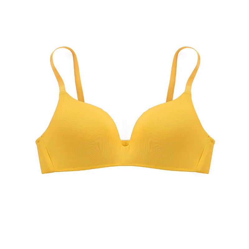 Women Seamless Bra Sexy No Wire Push Up Underwear Girls Students Breathable Thin 12 Colors Bras - ZOOMNSTORE