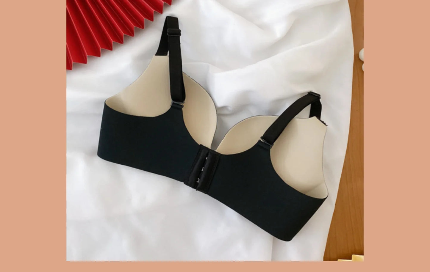 Seamless Push Up Bra - Women's One-Piece Wire Free Bra with Adjustable Straps - ZOOMNSTORE