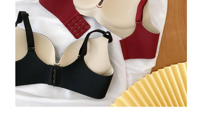 Seamless Push Up Bra - Women's One-Piece Wire Free Bra with Adjustable Straps - ZOOMNSTORE