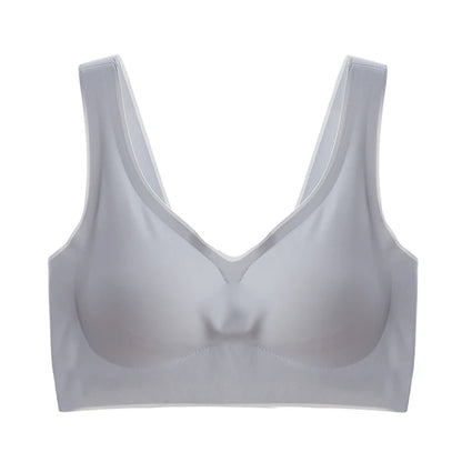 Seamless Sport Bra - Wireless Comfort Plus Size Bralette | Push Up, Lace Full Cup - ZOOMNSTORE