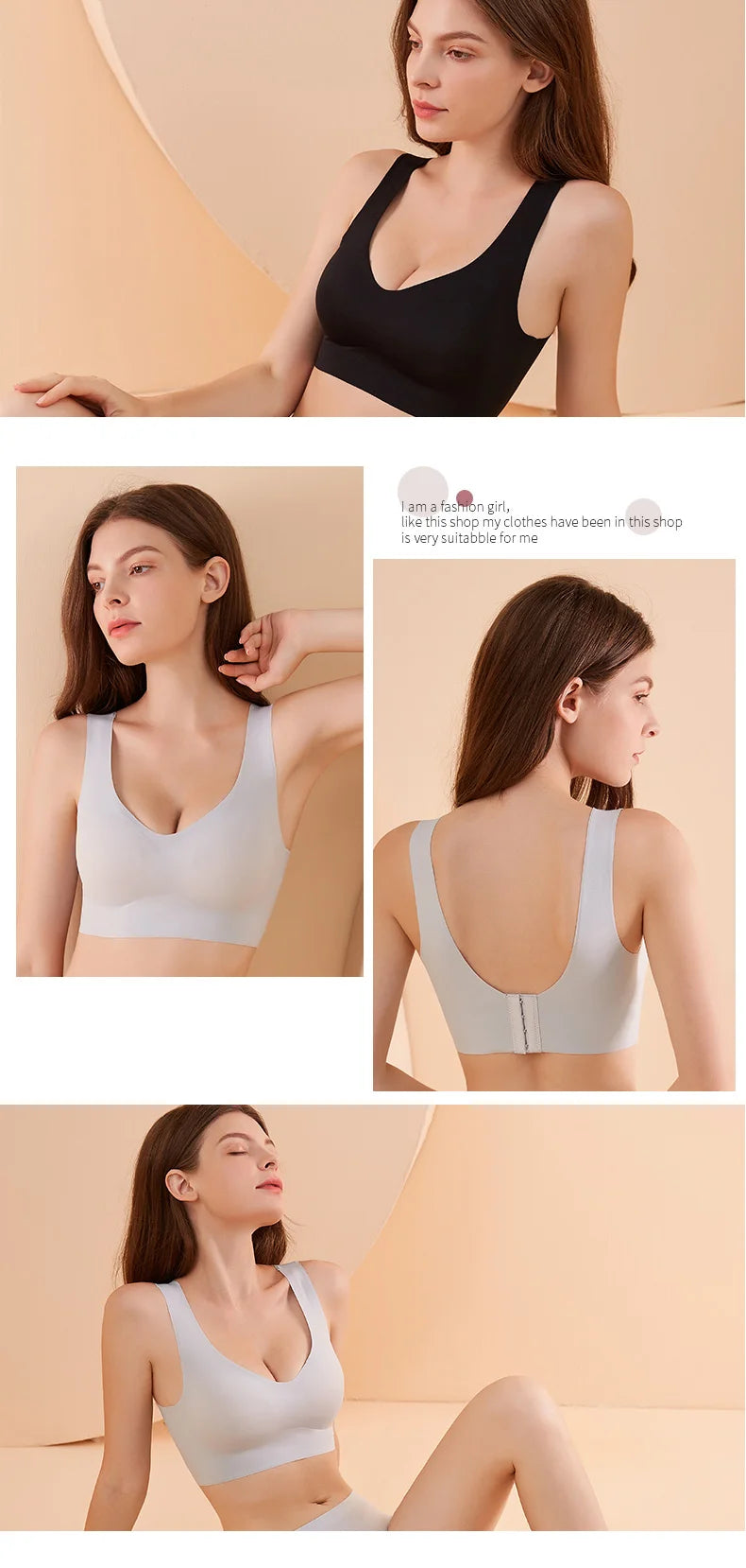 Seamless Sport Bra - Wireless Comfort Plus Size Bralette | Push Up, Lace Full Cup - ZOOMNSTORE