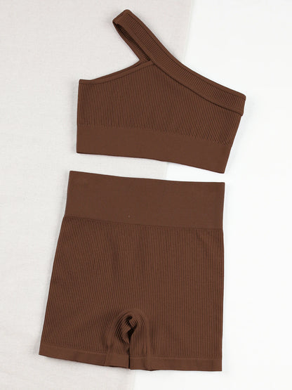 Seamless Sports Set Women Fitness Outfit – Yoga Suit Ribbed & Running Bra Padless - ZOOMNSTORE