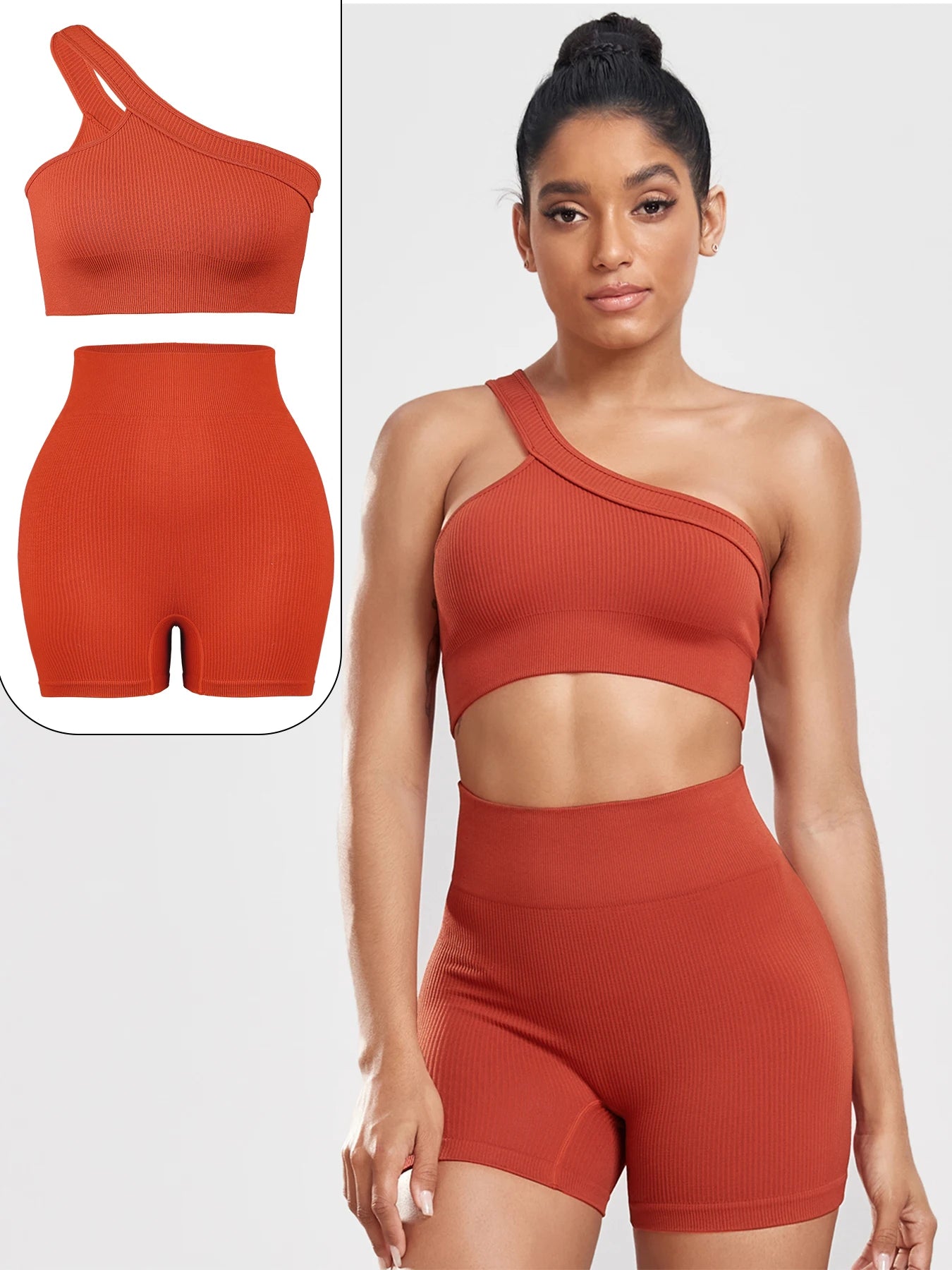 Seamless Sports Set Women Fitness Outfit – Yoga Suit Ribbed & Running Bra Padless - ZOOMNSTORE