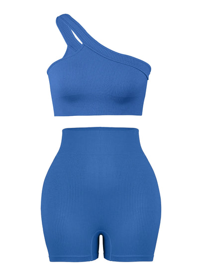 Seamless Sports Set Women Fitness Outfit – Yoga Suit Ribbed & Running Bra Padless - ZOOMNSTORE