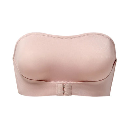 Seamless Strapless Bra - Wire Free One Piece Bralette With Padded Ice Silk Comfort - ZOOMNSTORE