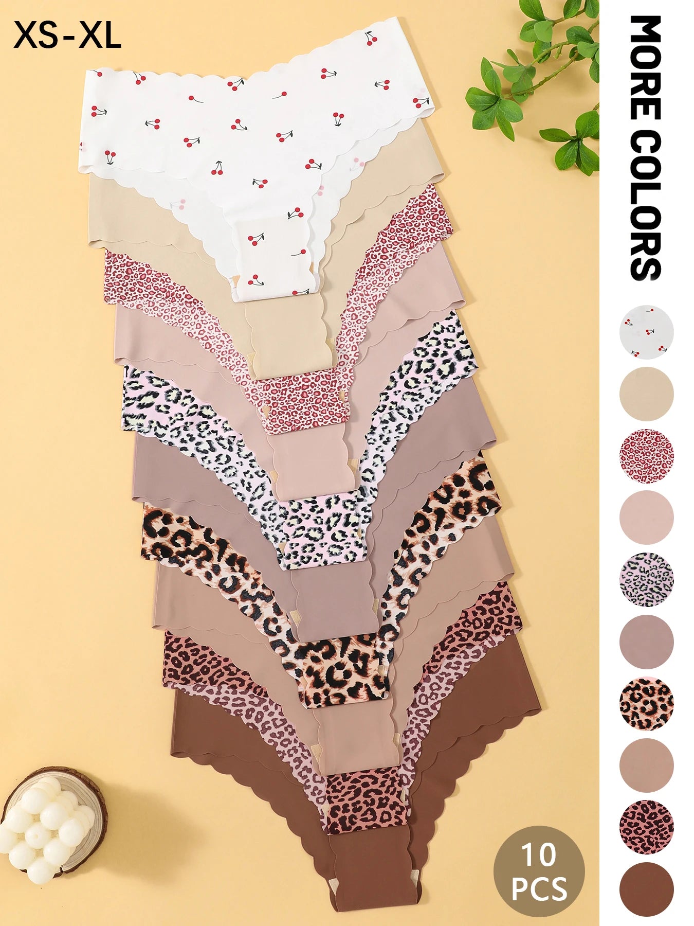 Seamless Triangle Panties - Women’s Soft Breathable Low-Rise Leopard Briefs - ZOOMNSTORE