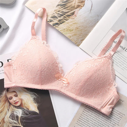 Women's Bra Smooth 3/4 Coverage Big Large Lingerie Seamless Wire free Push Up Support Bras ABC Cup Size 70-90 Black White Tops - ZOOMNSTORE
