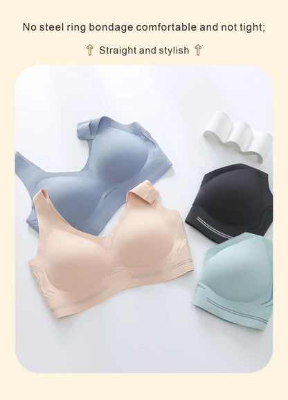 Seamless Wireless Bra - Comfortable Vest Style Push Up Bra With Soft Breathable Fabric - ZOOMNSTORE