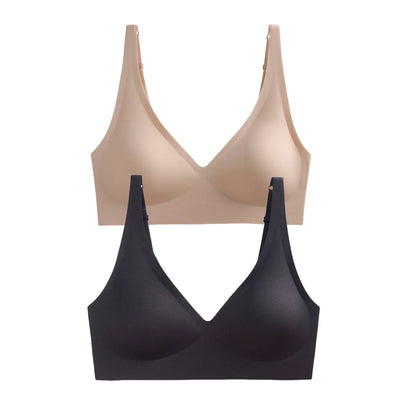 2Pcs/Set Seamless Bra Women Underwear Wireless Brassiere Soft Padded Intimate Female Push Up Sexy Lingerie Underwear Sleepwears - ZOOMNSTORE