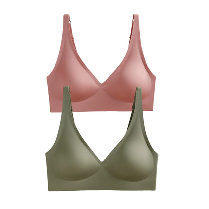 2Pcs/Set Seamless Bra Women Underwear Wireless Brassiere Soft Padded Intimate Female Push Up Sexy Lingerie Underwear Sleepwears - ZOOMNSTORE