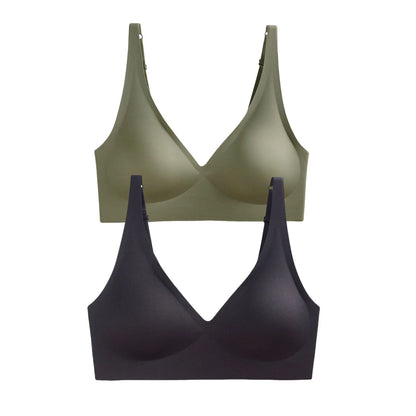 2Pcs/Set Seamless Bra Women Underwear Wireless Brassiere Soft Padded Intimate Female Push Up Sexy Lingerie Underwear Sleepwears - ZOOMNSTORE