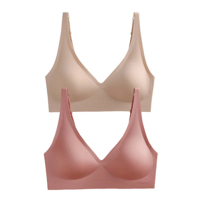 2Pcs/Set Seamless Bra Women Underwear Wireless Brassiere Soft Padded Intimate Female Push Up Sexy Lingerie Underwear Sleepwears - ZOOMNSTORE