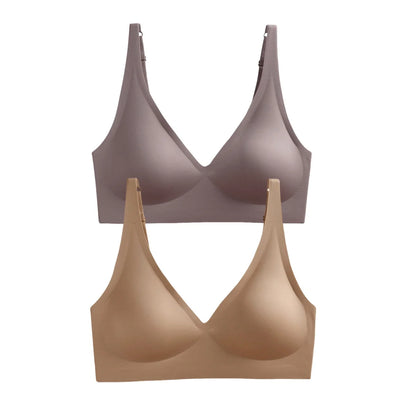 2Pcs/Set Seamless Bra Women Underwear Wireless Brassiere Soft Padded Intimate Female Push Up Sexy Lingerie Underwear Sleepwears - ZOOMNSTORE
