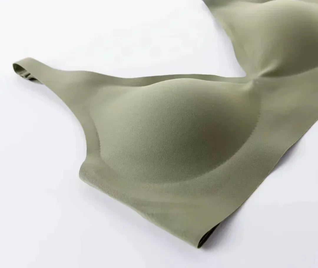 Seamless Wireless Bra - Wire Free, Deep V, Adjustable Strap, Soft Support Underwear - ZOOMNSTORE