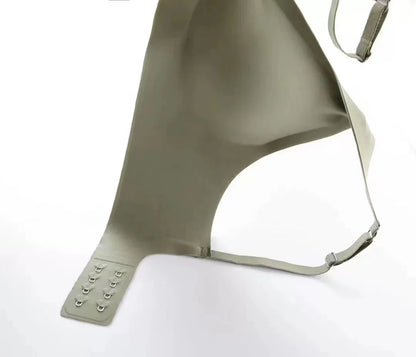 Seamless Wireless Bra - Wire Free, Deep V, Adjustable Strap, Soft Support Underwear - ZOOMNSTORE