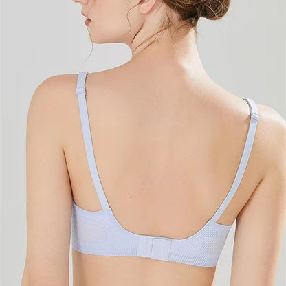 Seamless Women's Bra - Wire Free Push Up Striped Design With Adjustable Straps - ZOOMNSTORE