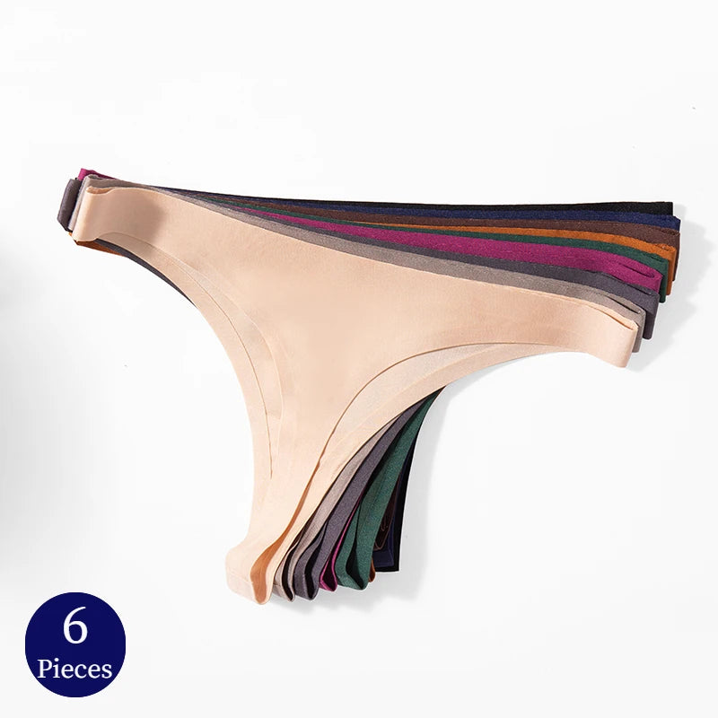 Seamless Women's Panties - Low-Rise Nylon Spandex Breathable G-Strings | Comfortable Thong Underwear - ZOOMNSTORE