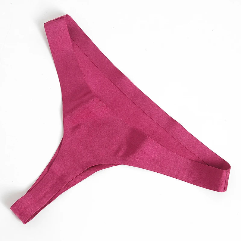 Seamless Women's Panties - Low-Rise Nylon Spandex Breathable G-Strings | Comfortable Thong Underwear - ZOOMNSTORE