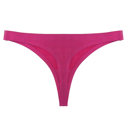 Seamless Women's Panties - Low-Rise Nylon Spandex Breathable G-Strings | Comfortable Thong Underwear - ZOOMNSTORE