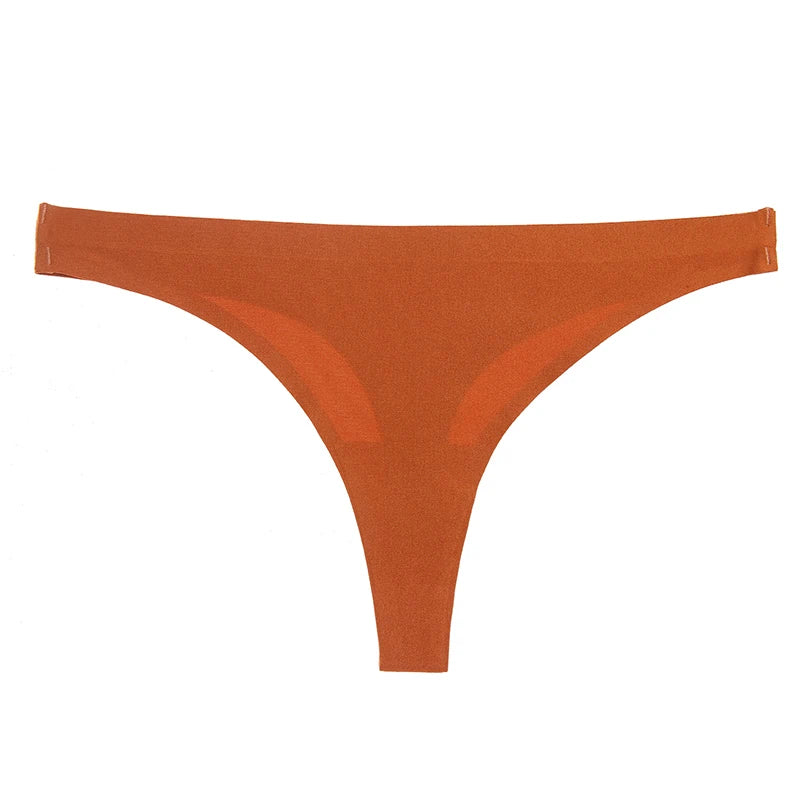 Seamless Women's Panties - Low-Rise Nylon Spandex Breathable G-Strings | Comfortable Thong Underwear - ZOOMNSTORE