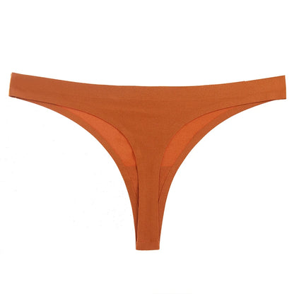 Seamless Women's Panties - Low-Rise Nylon Spandex Breathable G-Strings | Comfortable Thong Underwear - ZOOMNSTORE
