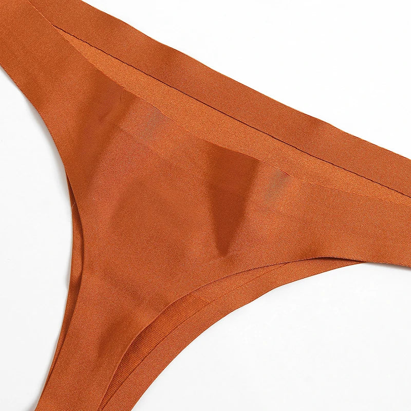 Seamless Women's Panties - Low-Rise Nylon Spandex Breathable G-Strings | Comfortable Thong Underwear - ZOOMNSTORE