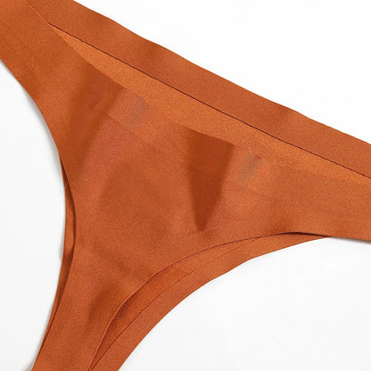 Seamless Women's Panties - Low-Rise Nylon Spandex Breathable G-Strings | Comfortable Thong Underwear - ZOOMNSTORE
