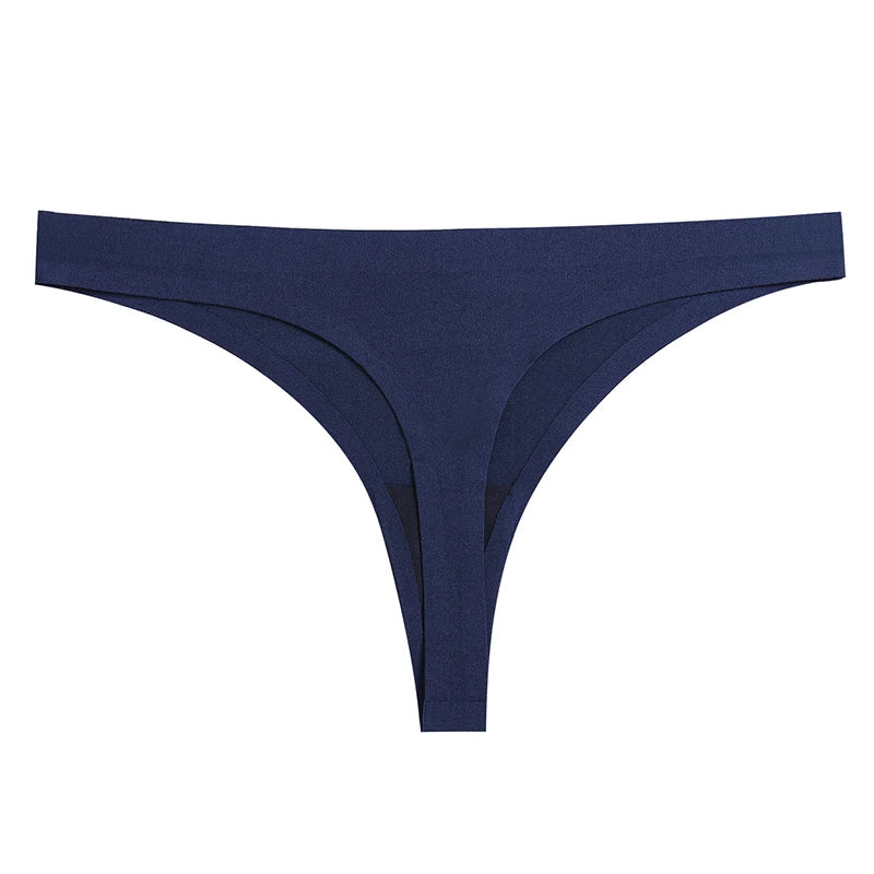 Seamless Women's Panties - Low-Rise Nylon Spandex Breathable G-Strings | Comfortable Thong Underwear - ZOOMNSTORE